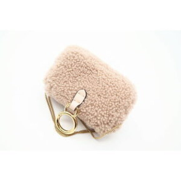 Fendi Nano First Beige Case Pink Pouch Charm Leather - Picture 3 of 9
